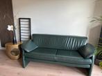Leren bank groen GOEDE STAAT, Huis en Inrichting, Banken | Bankstellen, Ophalen, 150 tot 200 cm, Tweepersoons, Zo goed als nieuw