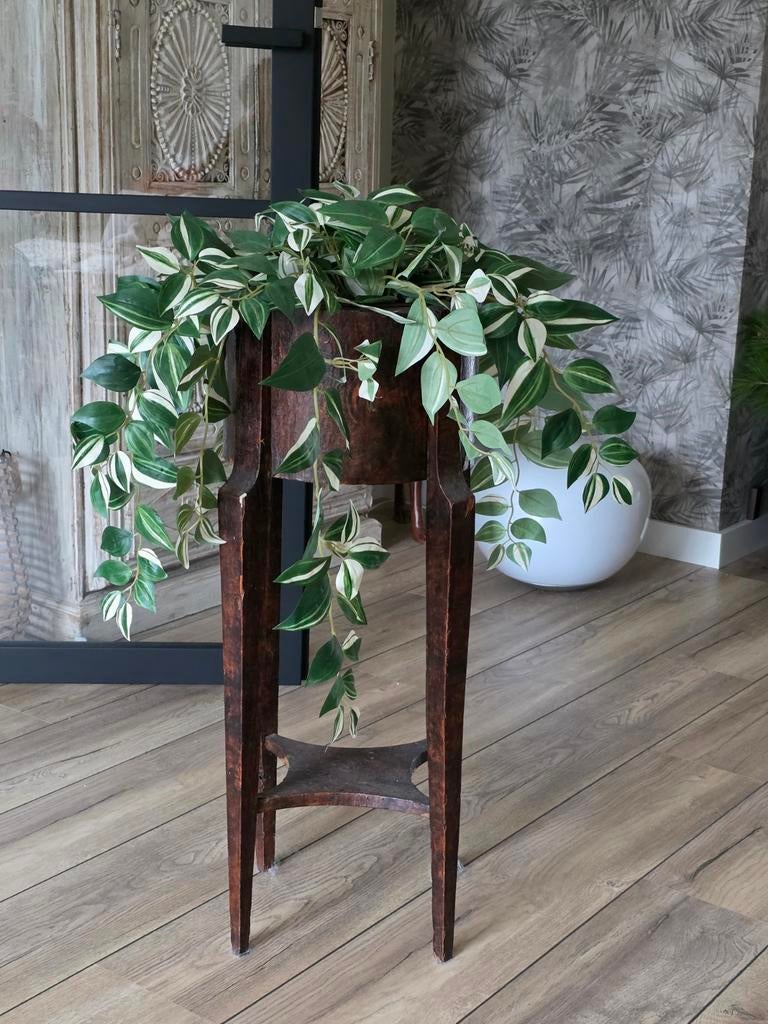 Houten plantenstandaard met pot, Tuin en Terras, Bloempotten, Ophalen