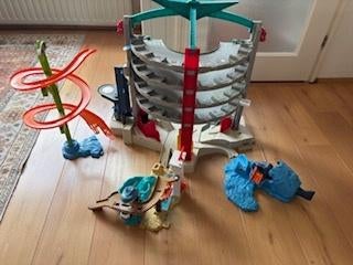 Grote Hotwheels garage plus meerdere meters rails, Ophalen, Hot Wheels, Handmatig, Met looping