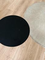 Zwarte bijzettafel Kwantum met lichte beschadiging, Minder dan 55 cm, Gebruikt, Rond, Hout