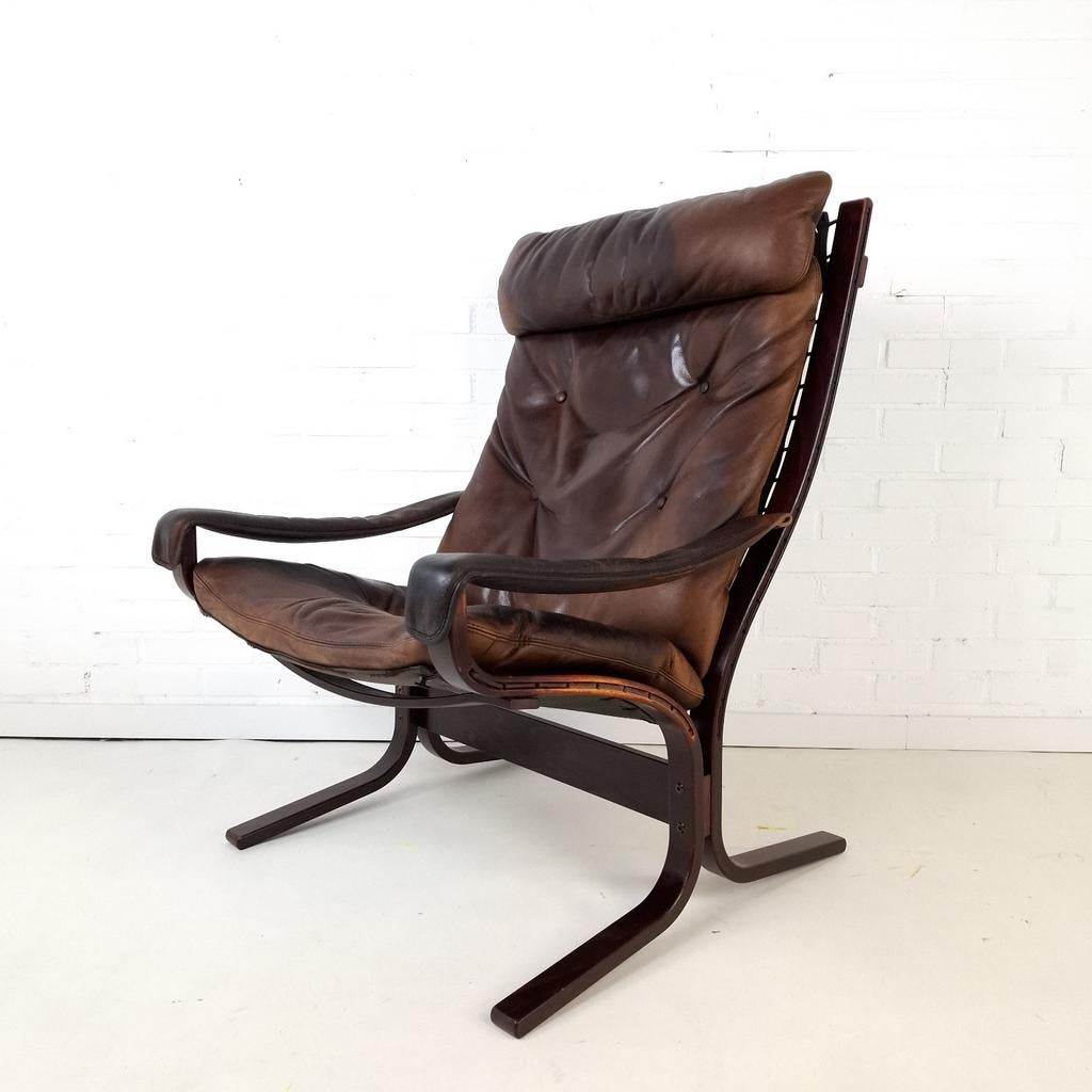 Vintage Siësta loungefauteuil Ingmar Relling Westnofa, Ophalen, Gebruikt, 75 tot 100 cm, X