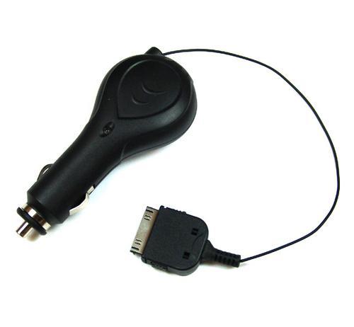 GSM autolader Apple iPhone 3G/3GS/4/iPod zwart kabelrol, Telecommunicatie, Mobiele telefoons | Telefoon-opladers, Nieuw, Verzenden
