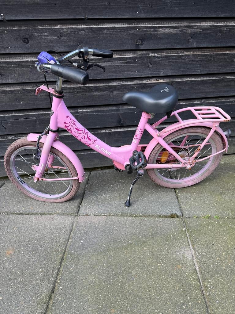 Alpina Clubb kinderfiets roze 16 inch, Fietsen en Brommers, Fietsen | Kinderfietsjes, Ophalen, Gebruikt, 16 tot 20 inch