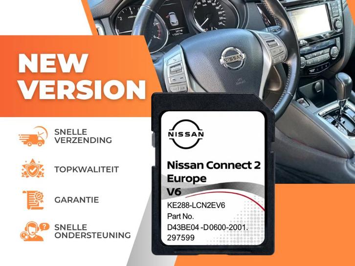 Nissan Connect 2 ✅ V6 Navigatie 2022-25 SD-Kaart Europa, Computers en Software, Navigatiesoftware, Nieuw, Landkaarten, Heel Europa