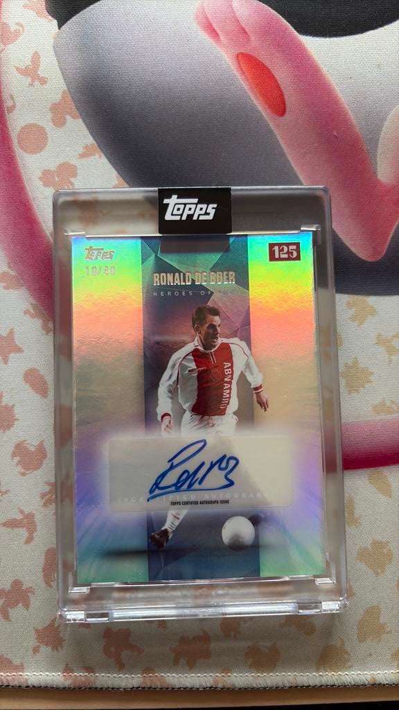 Topps ajax 125 ronald de boer autograph /49, Verzamelen, Ophalen of Verzenden, Nieuw, Ajax
