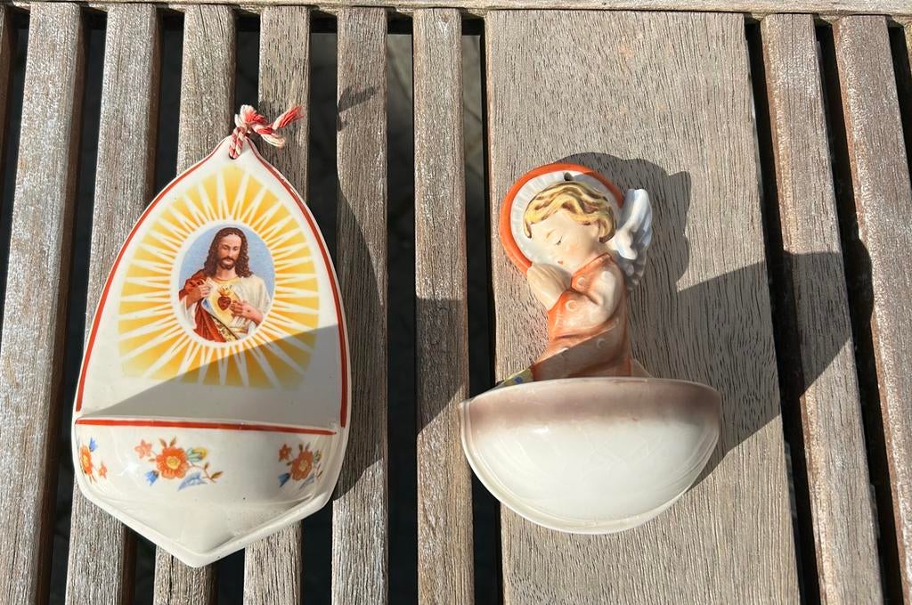 Wijwaterbakje engeltje Hummel /Societe ceramique Maastricht, Verzamelen, Ophalen of Verzenden, Zo goed als nieuw