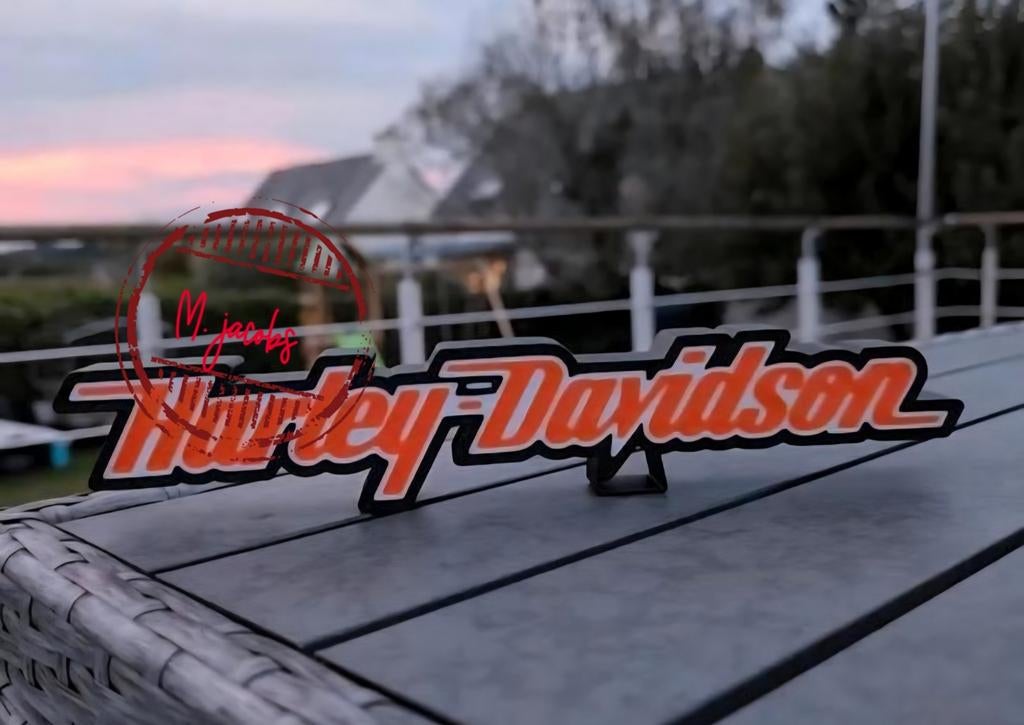 Harley Davidson reclamebord met LED-verlichting, Verzamelen, Merken en Reclamevoorwerpen, Ophalen of Verzenden, Nieuw, Lichtbak of (neon) lamp
