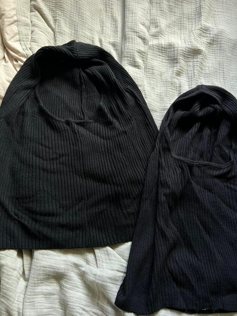 2 zwarte balaclavas, Ophalen of Verzenden, Zo goed als nieuw, Sjaal