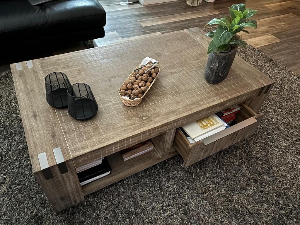 Salontafel Bassano light grey van Pronto Wonen, Ophalen, 100 tot 150 cm, 50 tot 100 cm, Zo goed als nieuw