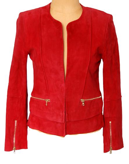 Nieuw Sandro Paris suède jasje, blazer, jack, rood, Mt. S, Verzenden, Sandro, Nieuw, Jasje