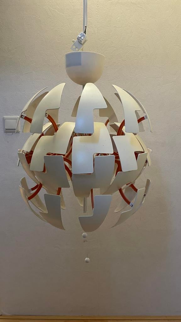 IKEA PS 2014 Hanglamp - Wit/Oranje, Verstelbaar, Ophalen of Verzenden, Gebruikt, Kunststof, 50 tot 75 cm