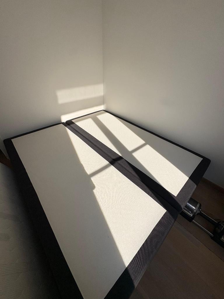 Bed 180 x 210 cm boxspring (mogelijkheid met matrassen), Ophalen, Gebruikt, 210 cm, Tweepersoons