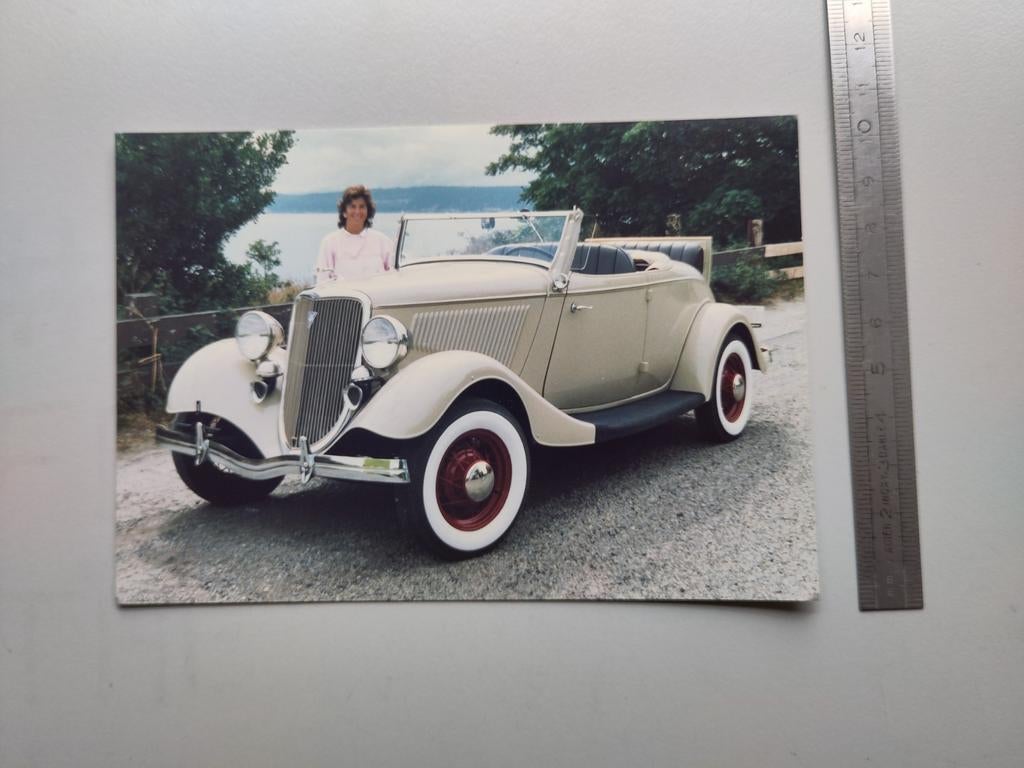 (403) Ford Deluxe Cabriolet 1934 foto, Ophalen of Verzenden, Voor 1940, Overige onderwerpen