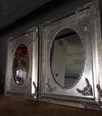 Twee prachtige brocante spiegels 47x37cm sierlijke lijsten, Huis en Inrichting, Woonaccessoires | Spiegels, Minder dan 50 cm, Ophalen of Verzenden
