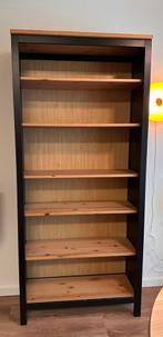 Ikea Hemnes Boekenkast - Zwartbruin met grenen planken, Ophalen, Met plank(en), Gebruikt, 100 tot 150 cm