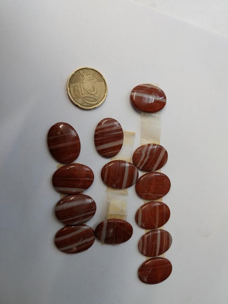 Lot van jaspis cabochons, Ophalen of Verzenden, Zo goed als nieuw