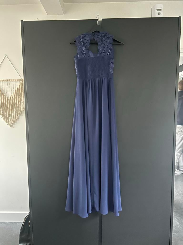 Elegante Gala Jurk van Eva & Lola - Maat M, Kleding | Dames, Maat 38/40 (M), Blauw, Ophalen of Verzenden, Zo goed als nieuw
