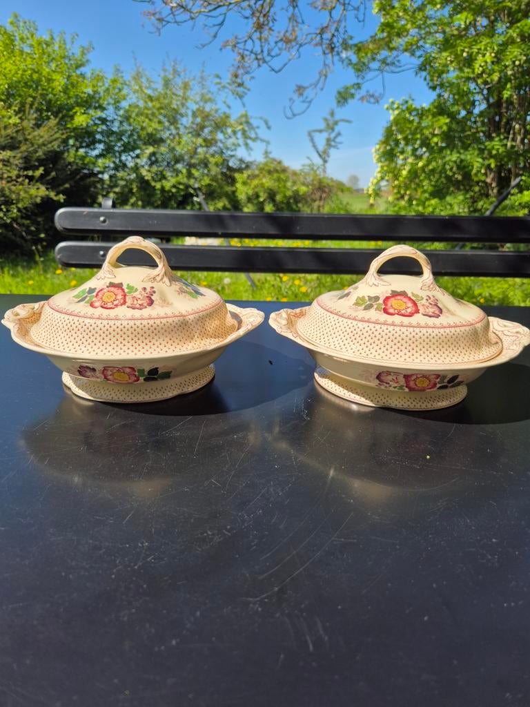 Mason's Paynsley Pink, 2 dekschalen, Antiek en Kunst, Antiek | Servies los, Ophalen of Verzenden