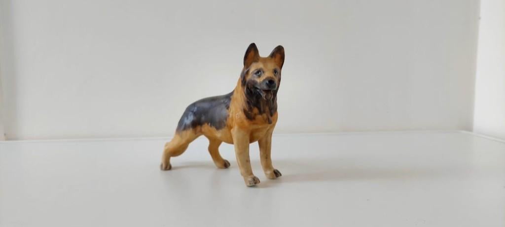 Vintage Beeldje Beeld /Ornament  Duitse Herder Hond, Ophalen of Verzenden, Zo goed als nieuw, Dier