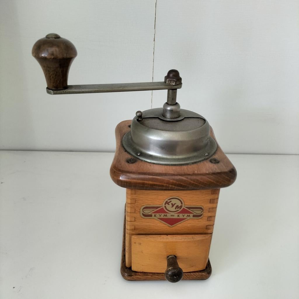 Vintage KYM Koffiemolen - Hout en Metaal, Ophalen of Verzenden