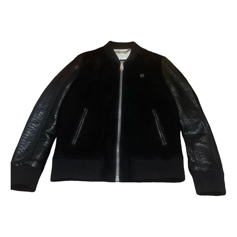 Philipp Plein Jas Python Zwart, Ophalen of Verzenden, Zo goed als nieuw, Overige maten, Zwart