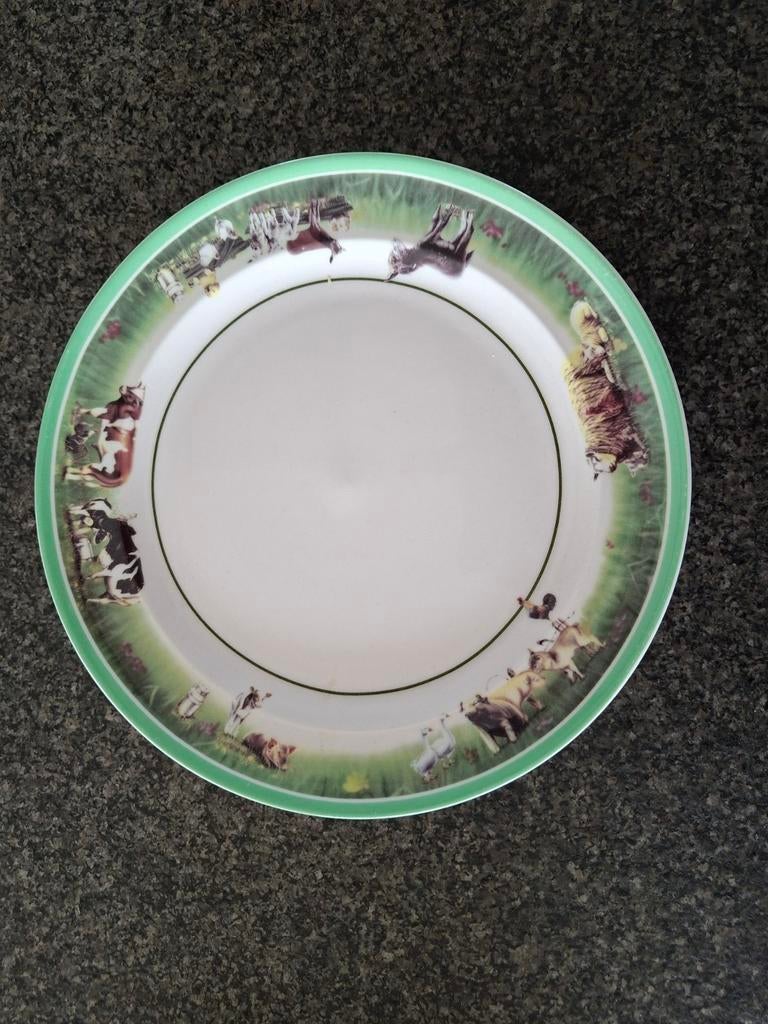 6 gave ontbijtbordjes the farm by hvd, Huis en Inrichting, Keuken | Servies, Ophalen of Verzenden, Zo goed als nieuw, Bord(en)