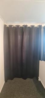 Gordijnen 230x150 cm met ringen (8 stuks), Huis en Inrichting, Stoffering | Gordijnen en Lamellen, Ophalen, Zwart, 100 tot 150 cm