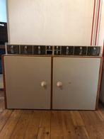 Vintage kast met glazen lades, Ophalen, Gebruikt