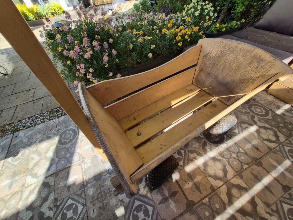 houten bolderkar, Ophalen, Opvouwbaar, Gebruikt