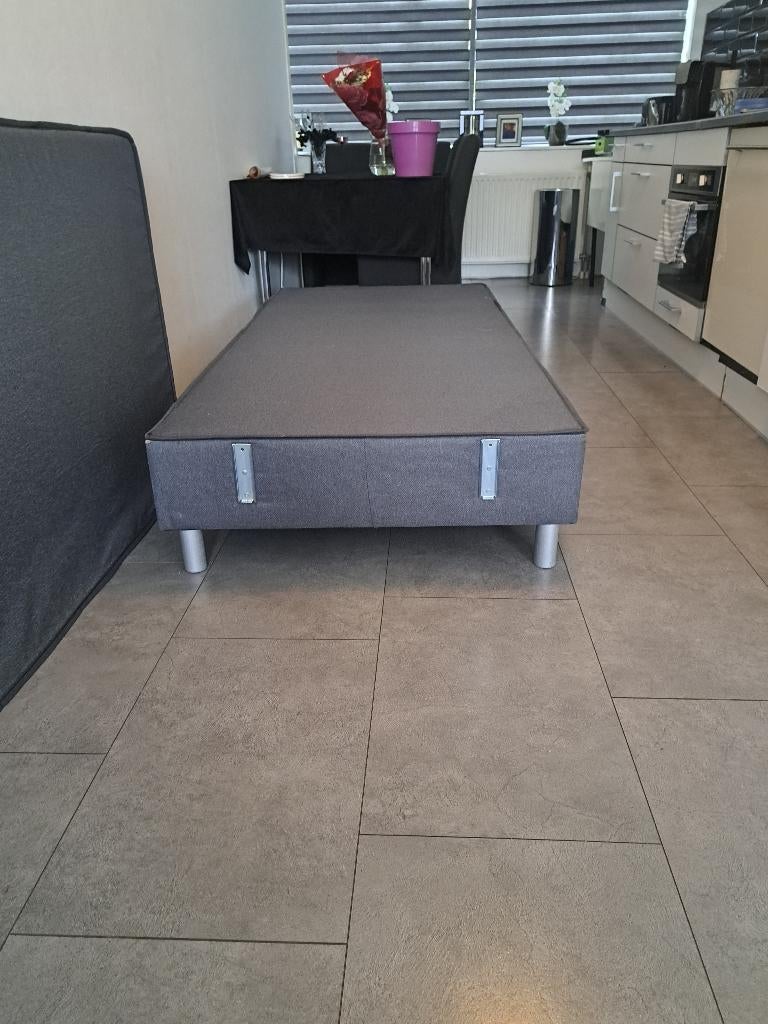 Boxspring, Ophalen, Gebruikt, 90 cm, Eenpersoons