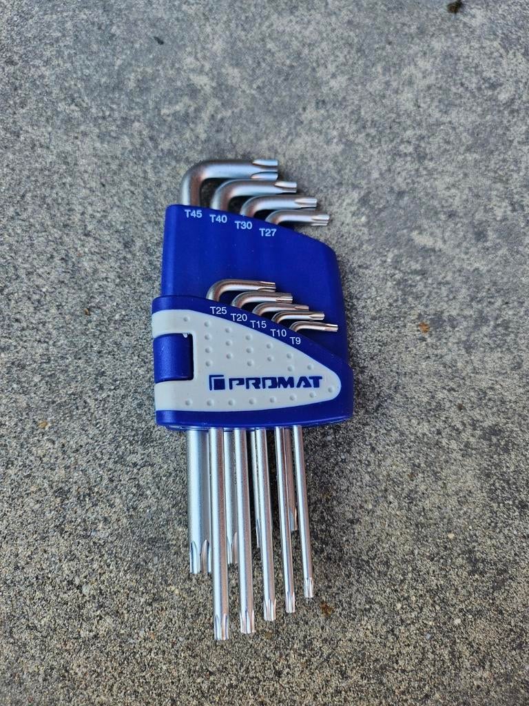 Torx haakse schroevendraaierset nieuw Promat maat 9 tot 45, Ophalen of Verzenden, Nieuw