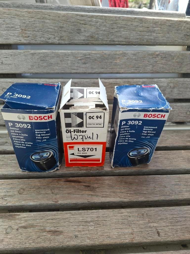 Oliefilters, brandstoffilters, V-riemen en impellers, Verzenden, Zo goed als nieuw, Motor en Techniek, Zeilboot of Motorboot