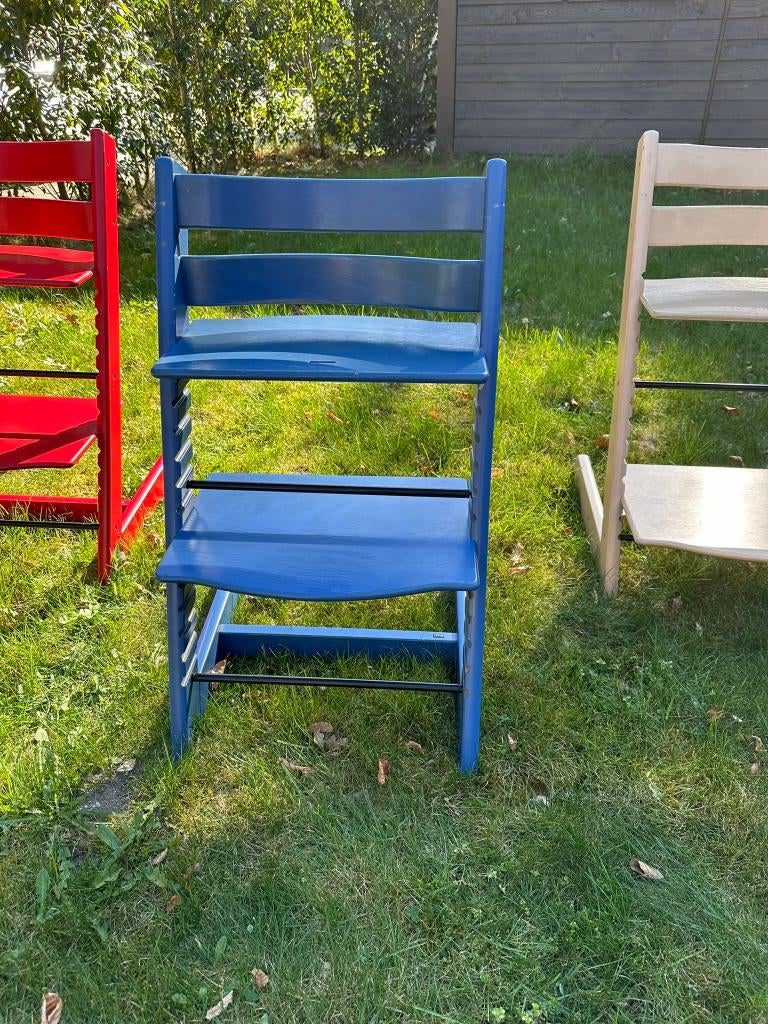 Stokke tripp trapp stoelen meerdere kleuren +accessoires, Ophalen, Gebruikt, Meegroeistoel, Aanschuifbaar