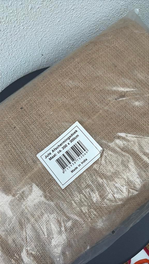 Nieuw! Jute afschermdoek 2x3 m, Ophalen of Verzenden, Zo goed als nieuw, Minder dan 10 meter