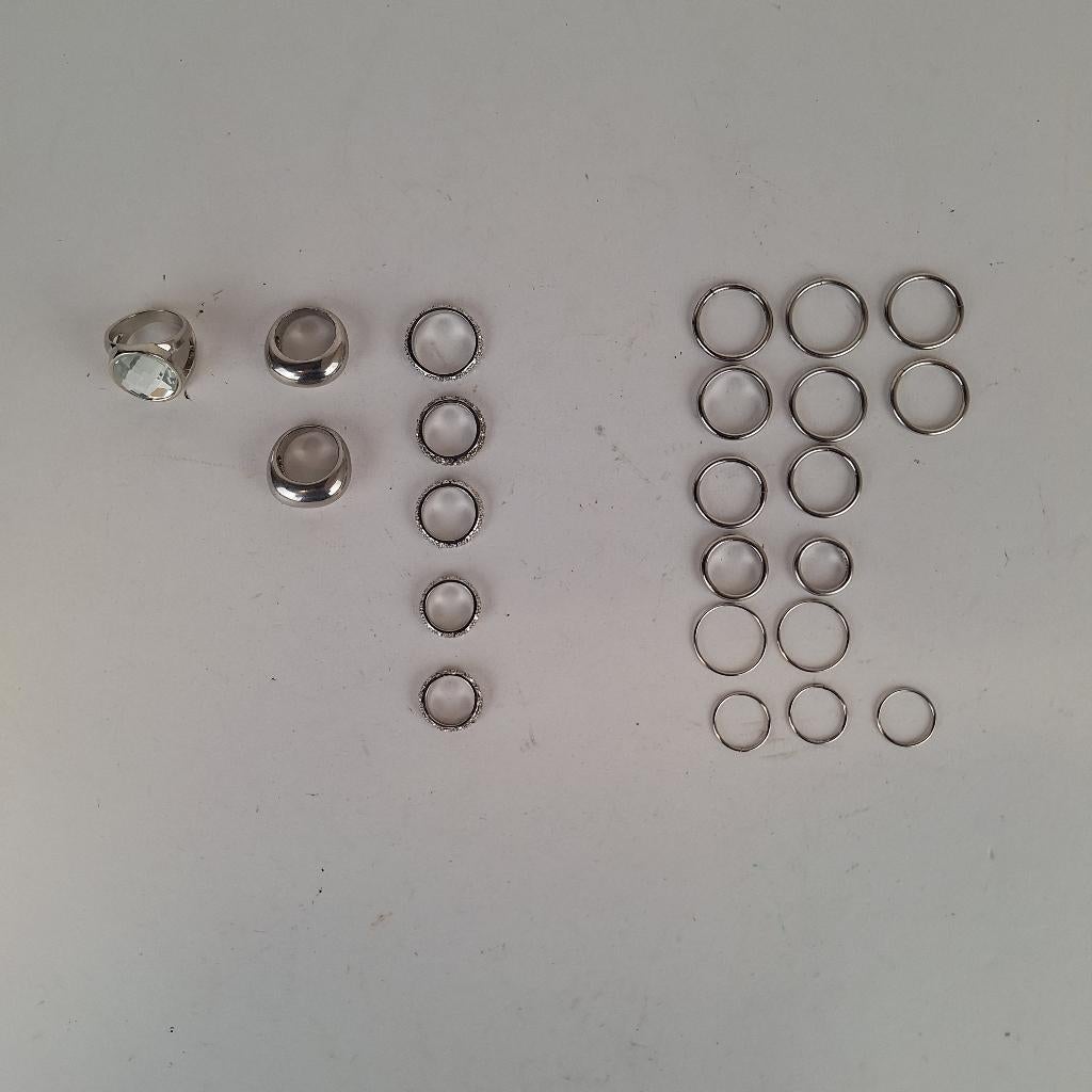 Diverse ringen, zie omschrijving, Sieraden, Tassen en Uiterlijk, Ringen, Ophalen of Verzenden, Dame, Zilver, Zilver