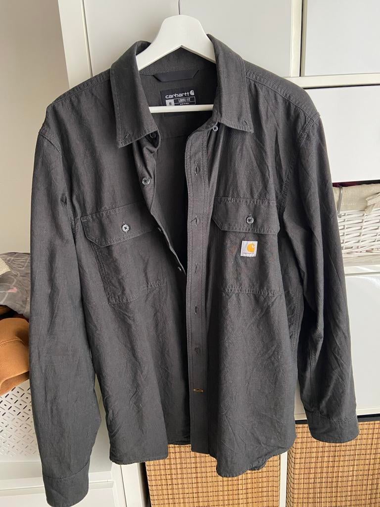 Carhartt workwear overhemd M als nieuw, Ophalen of Verzenden, Zo goed als nieuw, Grijs, Halswijdte 39/40 (M)