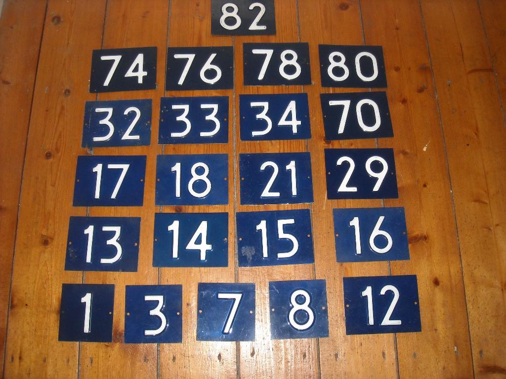 oud huisnummer 3 7 18 76 78 80 82 bord nummer huis, Antiek en Kunst, Antiek | Overige Antiek, Ophalen of Verzenden