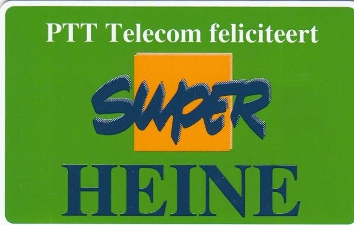 Telefoonkaart CKE051 PTT Telecom feliciteert Super Heine, Verzamelen, Ophalen of Verzenden, Nederland
