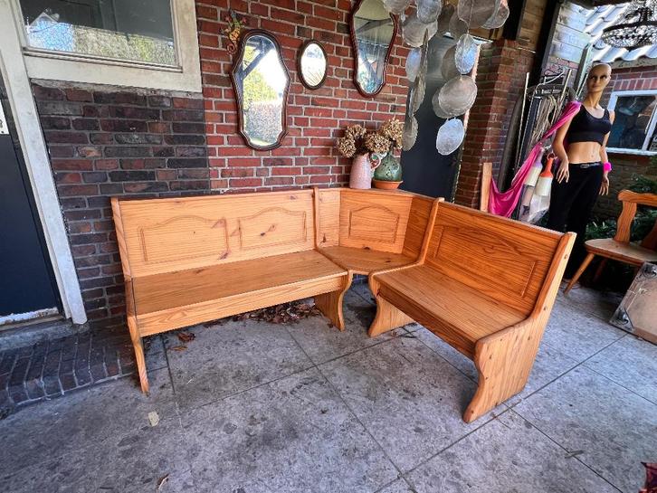 Duitse/ Oostenrijkse eethoek., Huis en Inrichting, Banken | Complete zithoeken, Gebruikt, Hout, Ophalen