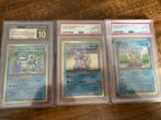 Pokémon Blastoise, Wartortle, Squirtle Japans Graded Set, Ophalen, Zo goed als nieuw, Meerdere kaarten