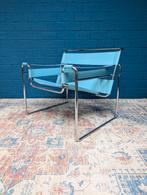 Vintage blauwe Wassily fauteuil, Marcel Breuer, jaren 80, Huis en Inrichting, Fauteuils, Ophalen, Gebruikt, Vintage, 75 tot 100 cm