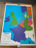 Schoolplaat West Europa, Antiek en Kunst, Antiek | Schoolplaten, Ophalen, Aardrijkskunde