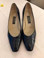 Bally elegante donkerblauwe leren damespumps maat 38, Ophalen of Verzenden, Zo goed als nieuw, Blauw
