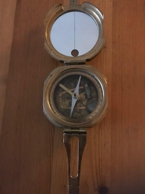 Koperen Stanley Scheeps kompas, Ophalen of Verzenden, Gebruikt, Motorboot of Zeilboot, Gebruiksvoorwerp