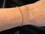Gouden vintage jasseron schakel armband. 2026/134.