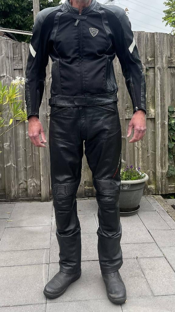 Rev'it leren motorpak, heren. Jas maat 50, broek maat 102, Revi't, Ophalen of Verzenden, Tweedehands, Heren