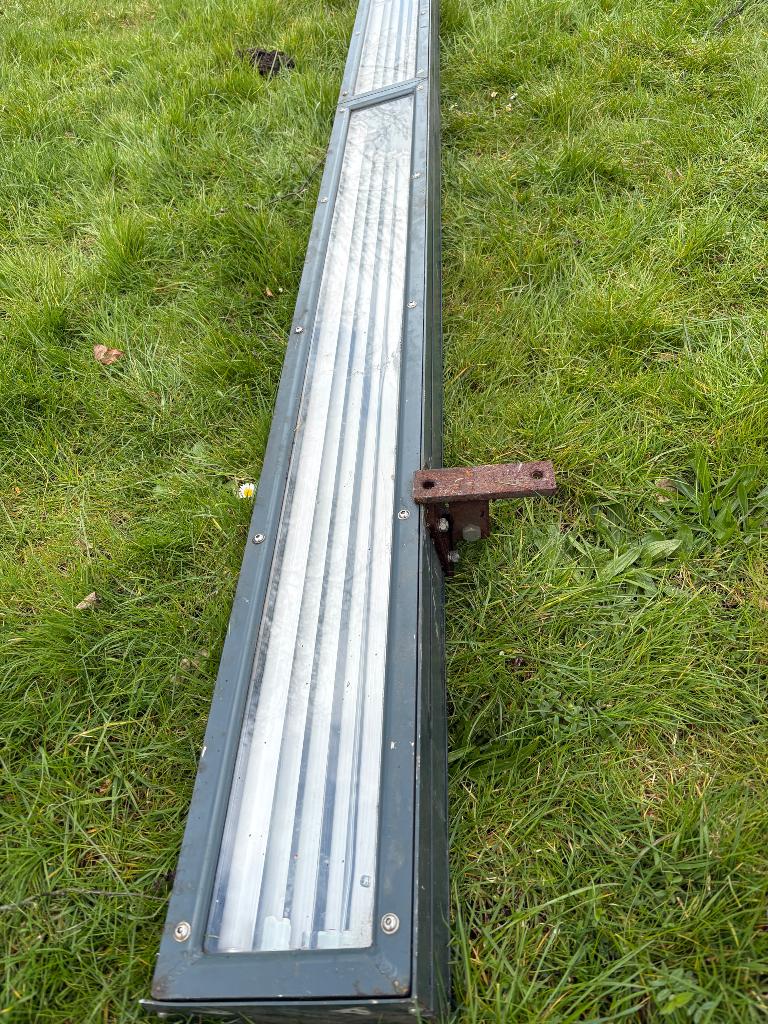 Lamp lichtarmatuur groot industrieel 3.20m, Ophalen, Gebruikt, Glas, Minder dan 50 cm