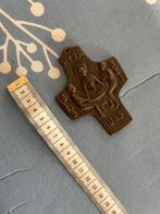 Vintage bronzen kruis 'Herr Bleib Bei Uns', Ophalen of Verzenden