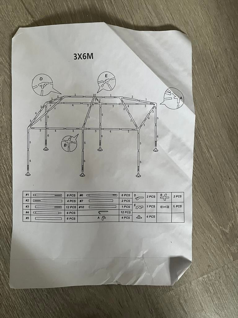 D&S GERMANY paviljoen partytent 3x6 meter, wit, Tuin en Terras, Partytenten, Ophalen, Nieuw, Minder dan 5 meter, Partytent