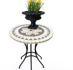 Bistro tafel Frans brocante mozaïek, Ophalen, Gebruikt, Rond, Metaal
